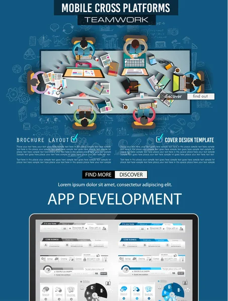 E-commerce Infographic Brochure sjabloon — Stockvector