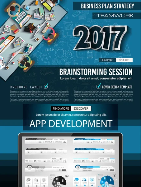 E-commerce Infographic Brochure sjabloon — Stockvector