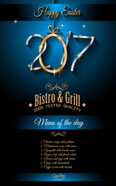  Mutlu Paskalya Restoran Menü şablonu 
