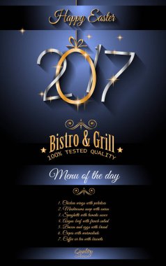  Mutlu Paskalya Restoran Menü şablonu 