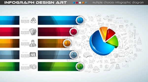 Modèle de brochure Infographie — Image vectorielle