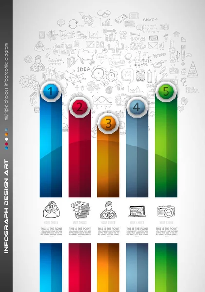 Infografía Plantilla de folleto — Archivo Imágenes Vectoriales