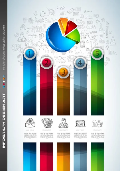 Brochure modello Infograph — Vettoriale Stock