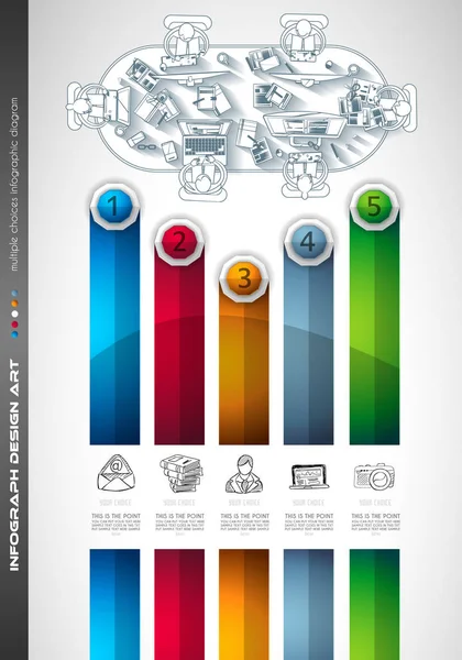Modèle de brochure Infographie — Image vectorielle