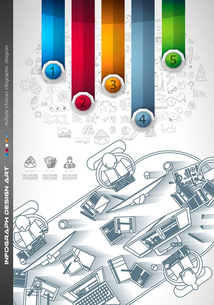 Modelo de Brochura do Infográfico —  Vetores de Stock