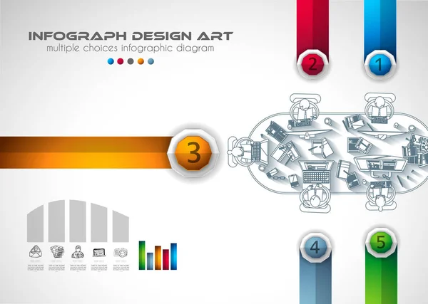 Modèle de brochure Infographie — Image vectorielle