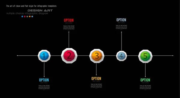 Brochure modello Infograph — Vettoriale Stock