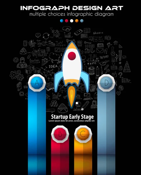 Modelo de Brochura do Infográfico — Vetor de Stock