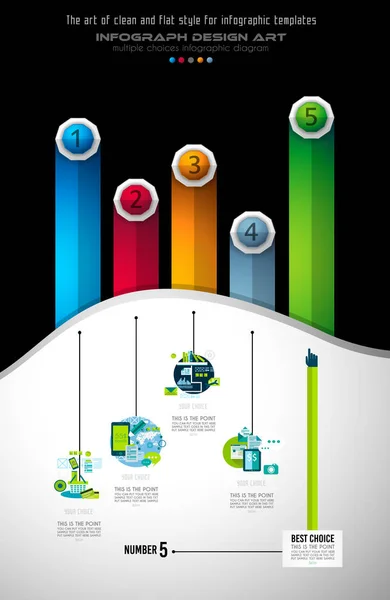 Infograph 브로슈어 서식 파일 — 스톡 벡터