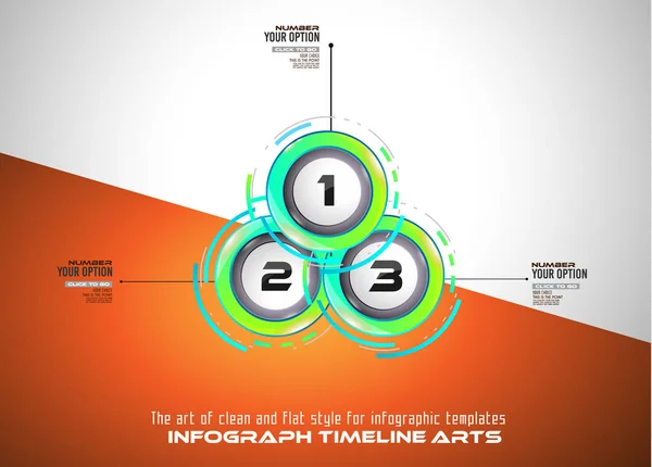 Modelo de infográfico com elementos de design — Vetor de Stock