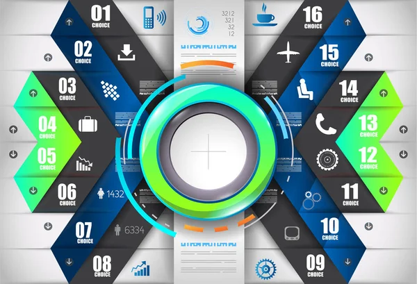 Infograph šablona s designovými prvky — Stockový vektor