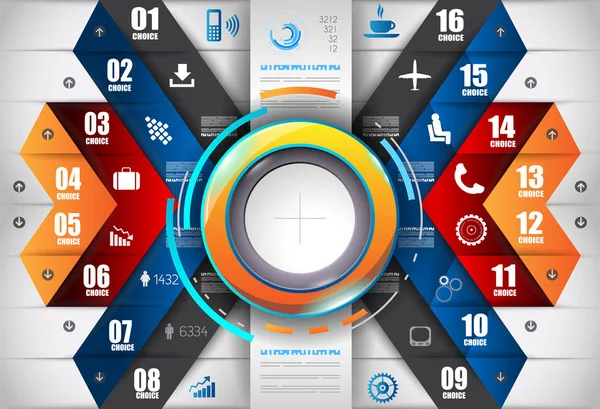 Plantilla de infografía con elementos de diseño — Archivo Imágenes Vectoriales