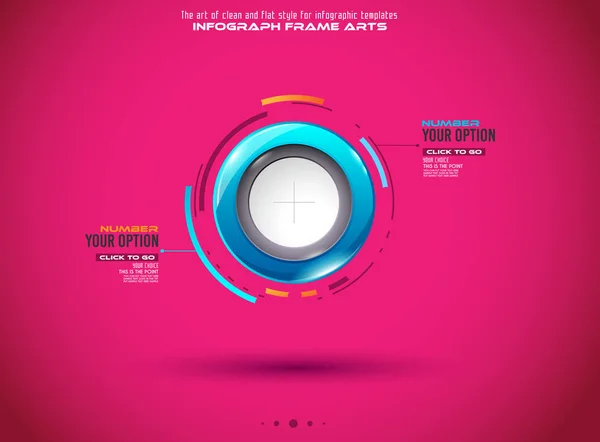 Infograph šablona s designovými prvky — Stockový vektor