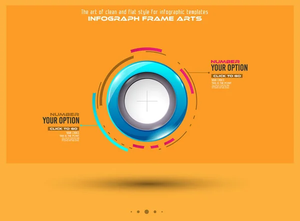 Infograph template with  design elements — Stock Vector