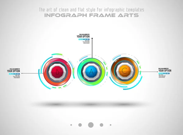 Infograph template with  design elements — Stock Vector