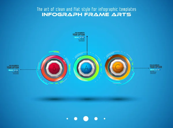 Infograph sjabloon met meerdere keuzes — Stockvector