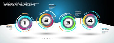 Infograph şablonu birden çok seçenek ile 