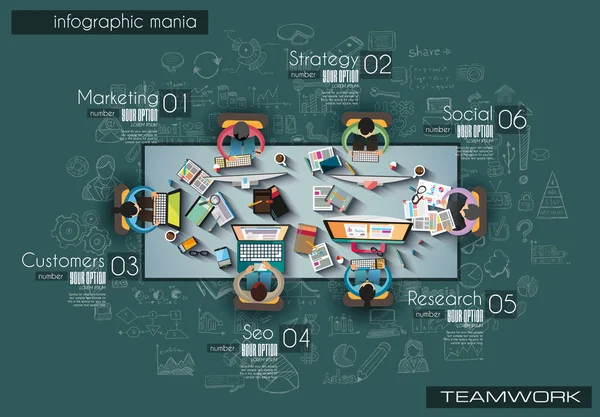 Plantilla de fondo de infografía — Archivo Imágenes Vectoriales