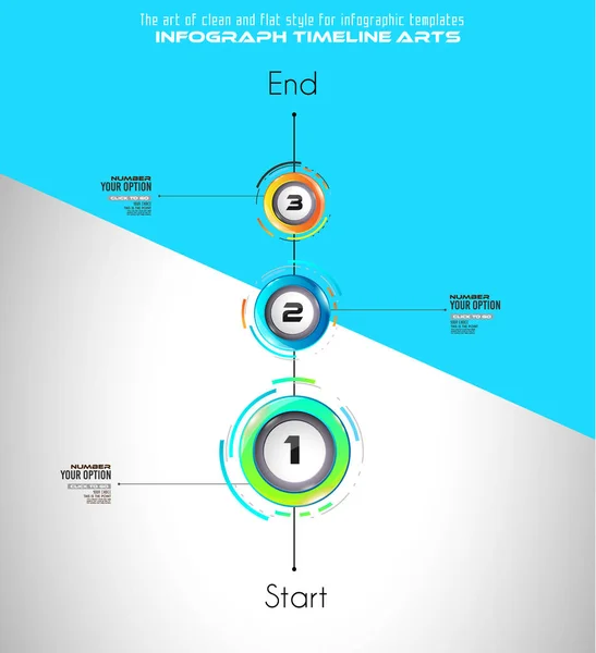 Modelo de infográfico com múltiplas escolhas — Vetor de Stock