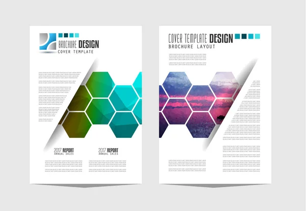 Modelos de brochura, Folhetos —  Vetores de Stock