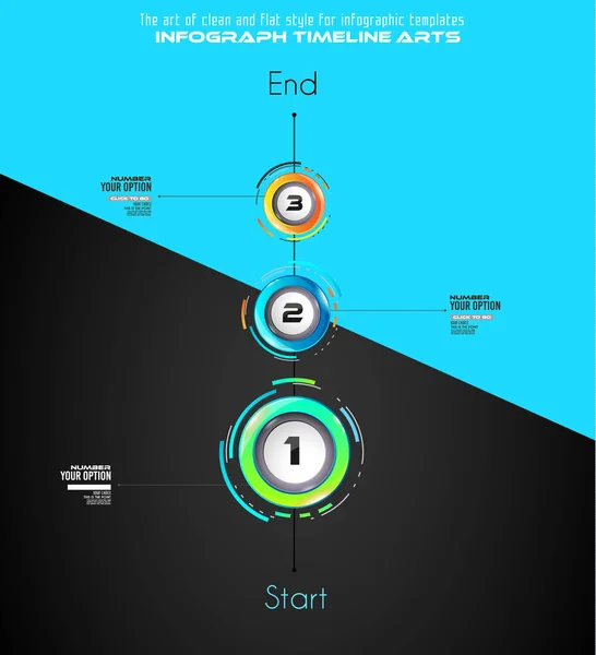 Η InfoGraph πρότυπο με πολλαπλές επιλογές — Διανυσματικό Αρχείο