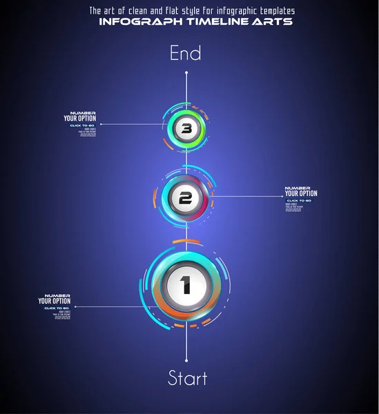 複数の選択肢を持つ Infograph テンプレート — ストックベクタ