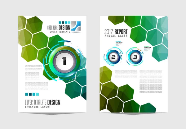 Modelo de folheto, Design de folheto —  Vetores de Stock