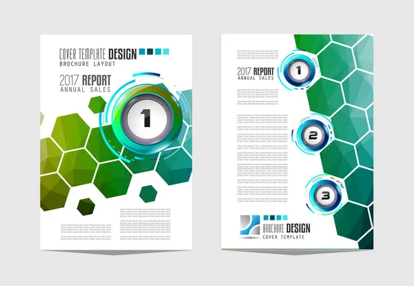 Modelo de folheto, Design de folheto — Vetor de Stock