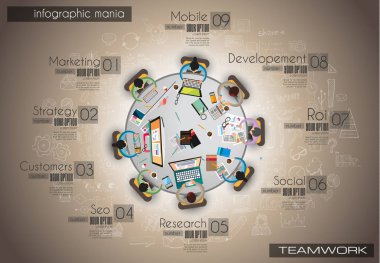 Infograph arka plan şablonu 