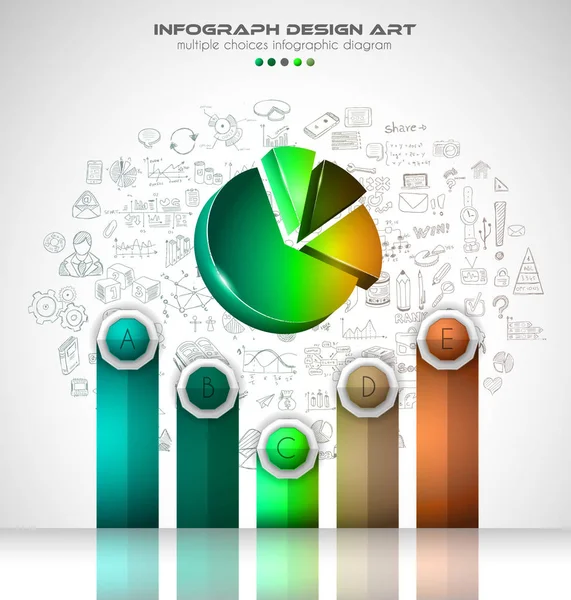 Infograph sjabloon met meerdere keuzes — Stockvector