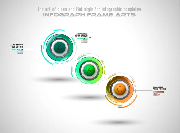 Modelo de infográfico com múltiplas escolhas — Vetor de Stock