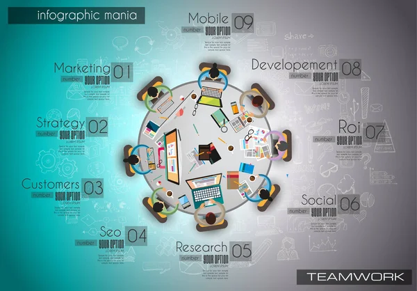 Modelo de fundo do infográfico — Vetor de Stock