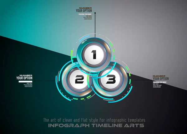 Η InfoGraph πρότυπο με πολλαπλές επιλογές — Διανυσματικό Αρχείο