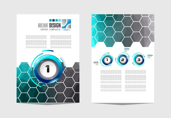 Modello di brochure, Flyer Design — Vettoriale Stock