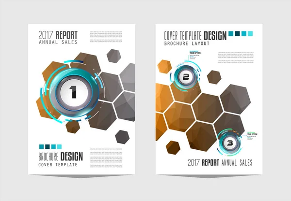 Modèle de brochure, Conception de dépliants — Image vectorielle