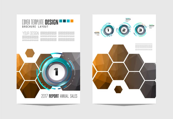 Modèle de brochure, Conception de dépliants — Image vectorielle