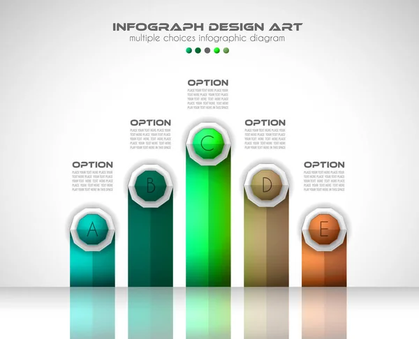 Plantilla de infografía con múltiples opciones — Vector de stock