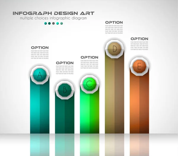 Plantilla de infografía con múltiples opciones — Vector de stock