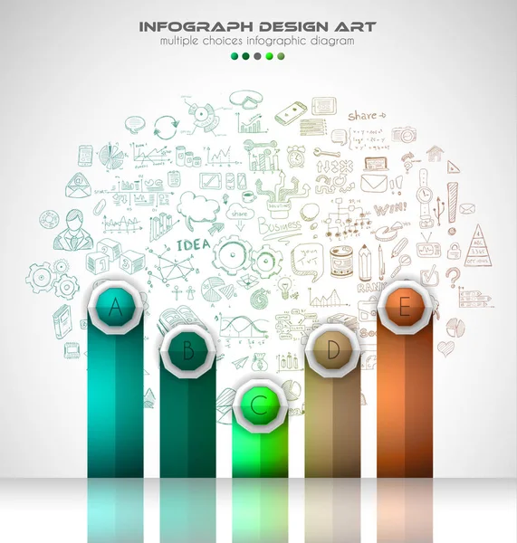 Modèle d'infographie avec plusieurs choix — Image vectorielle