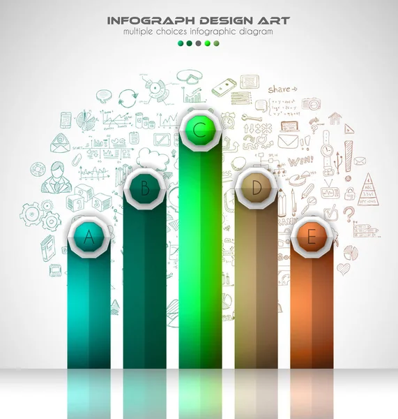 Infograph šablona s více možností — Stockový vektor