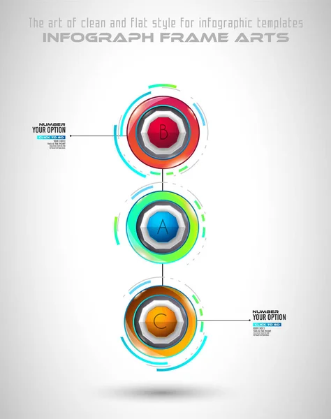 Modelo de infográfico com múltiplas escolhas — Vetor de Stock