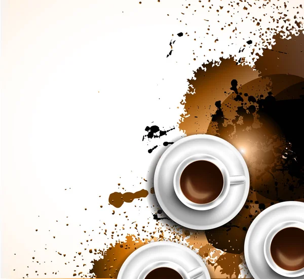 Plantilla con un café fresco — Vector de stock