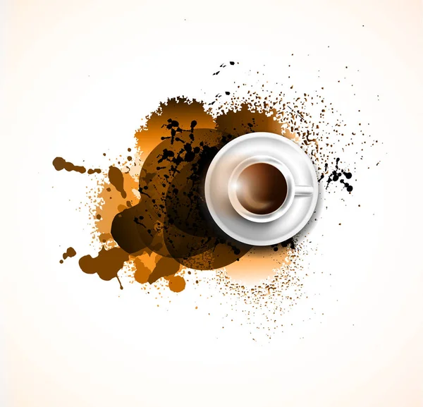 Шаблон со свежим кофе — стоковый вектор