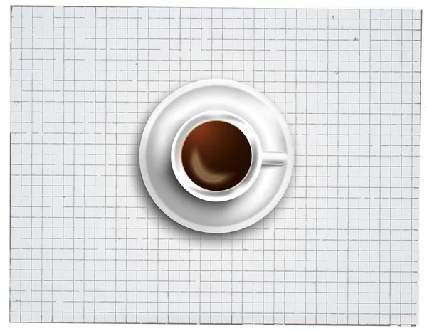 Modèle avec un café frais — Image vectorielle