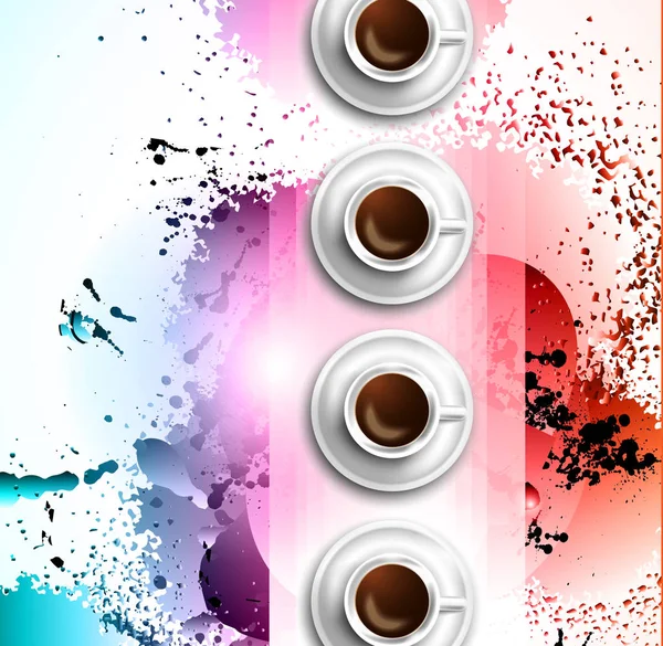 Infograph bakgrund mall med kaffe — Stock vektor