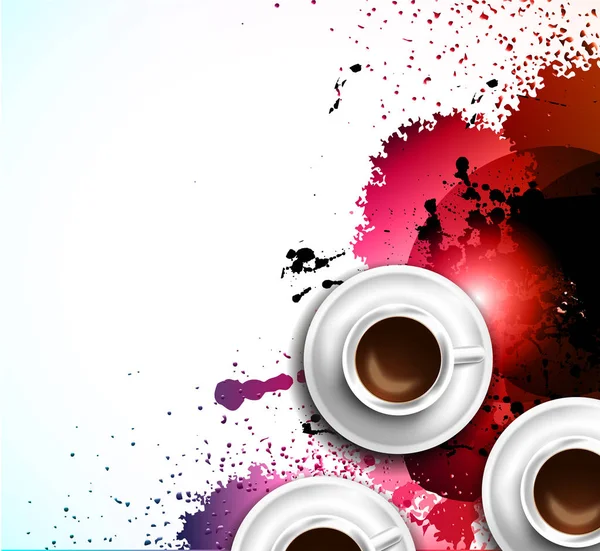Taze kahve ile şablonu — Stok Vektör