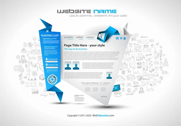 Desenho de modelo Web —  Vetores de Stock