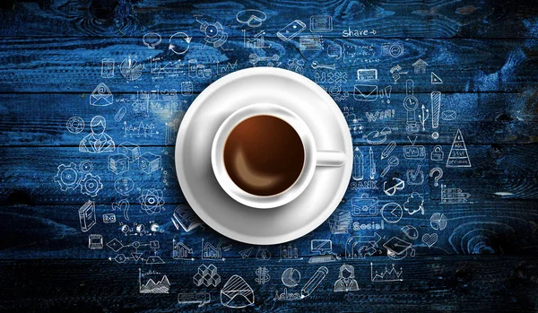 コーヒー カップを持つテンプレート — ストック写真