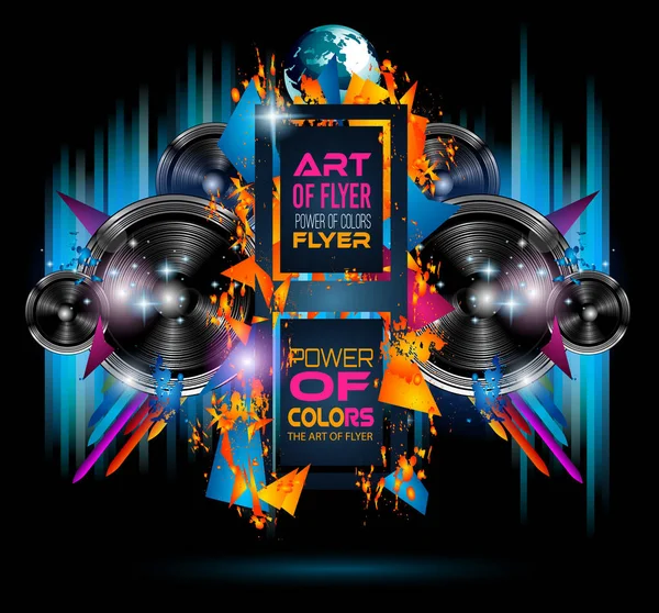 Disco Dance Art Design affisch — Stock vektor