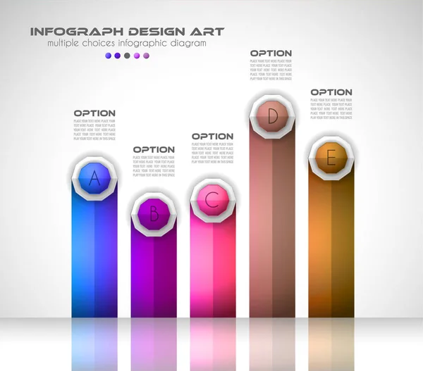 Infograph template with multiple choices — Stock Vector